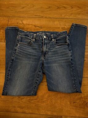American Eagle Dark Wash Skinny Jeans - Blue
